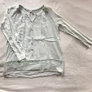 Lucky Brand mint colored blouse